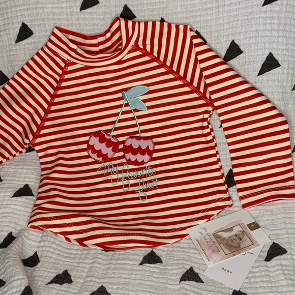 *NWT*Jessica Simpson Baby Rashguard w/bottoms 12mo - Picture 5 of 6
